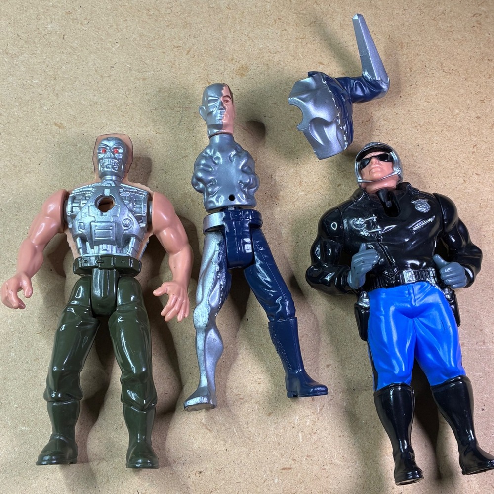 Vintage 1991-1992 Kenner‎ Terminator 2 Action Figure Lot T-800 T-1000 Police